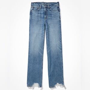 AE Dreamy Drape Super High-Waisted Baggy Wide-Leg Jean Size 16 Long